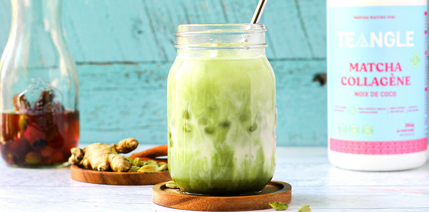 Iced Chai Matcha Collagen Latte