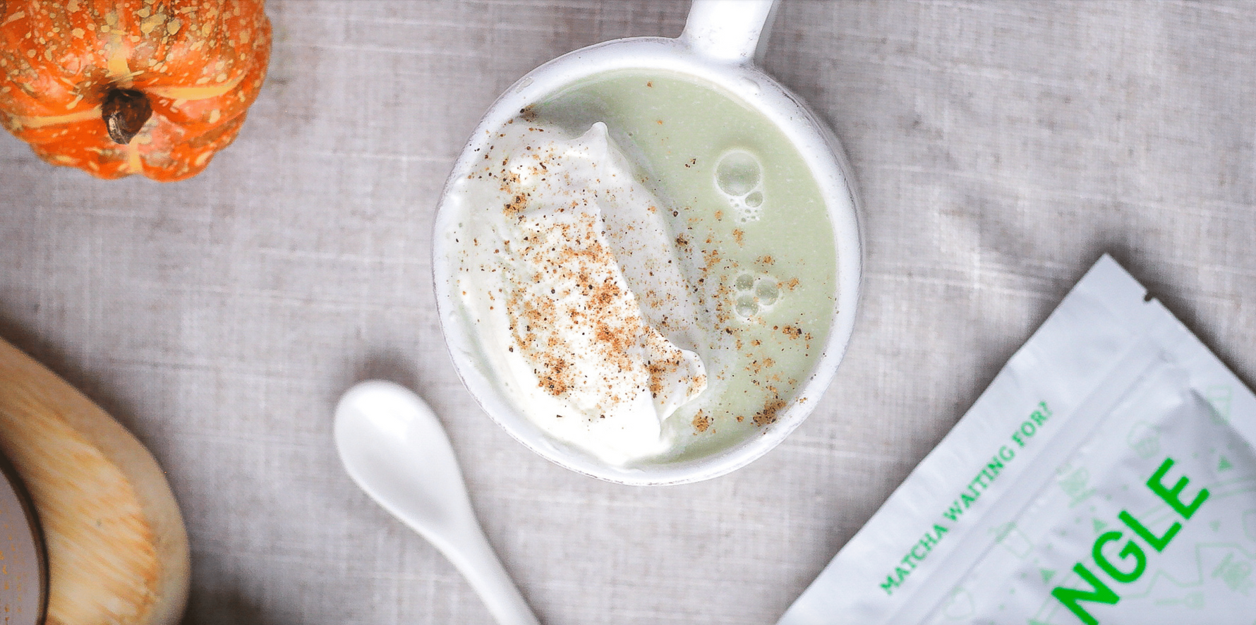 Pumpkin Spice Matcha Hot Chocholate