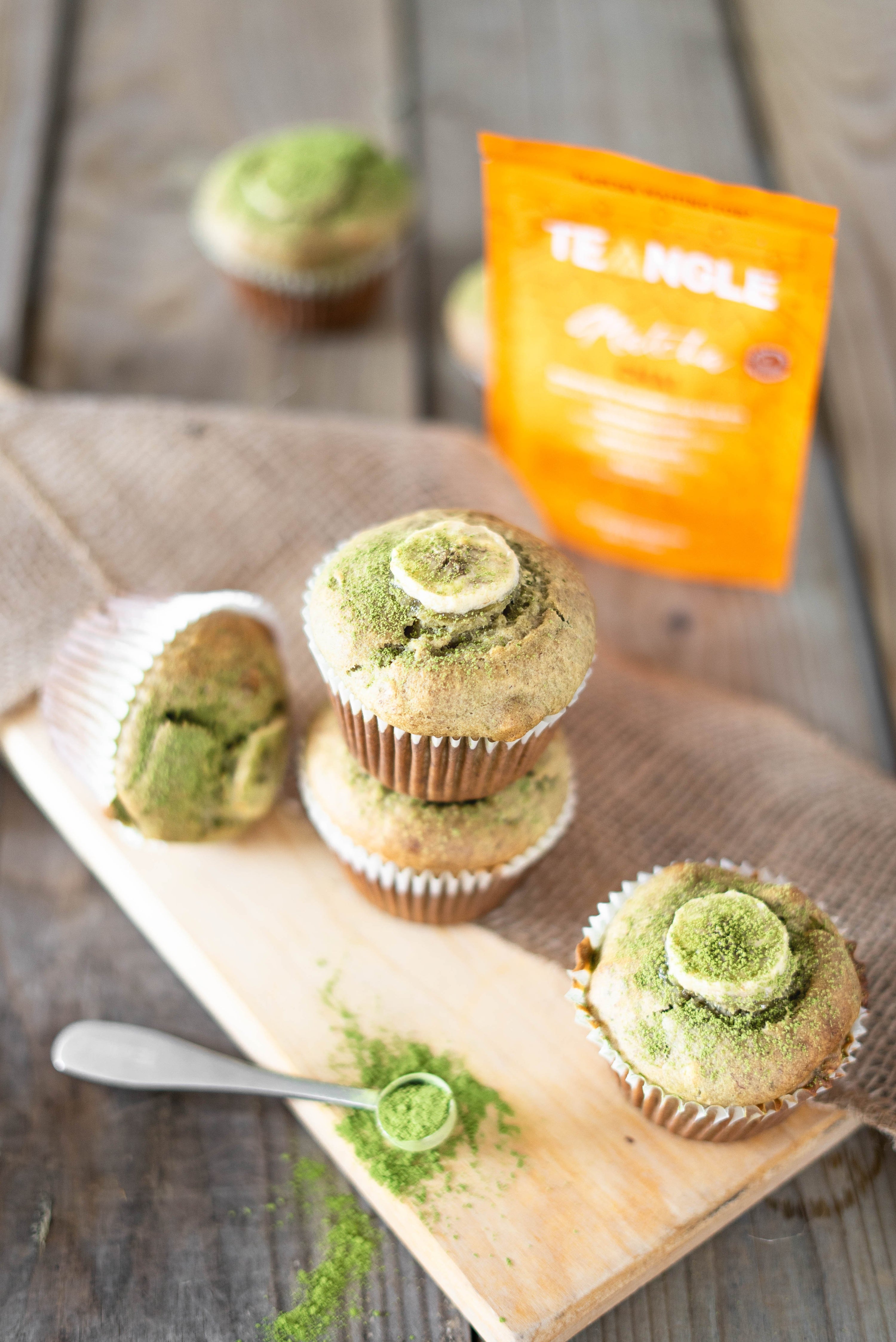 Autumn Matcha Muffins