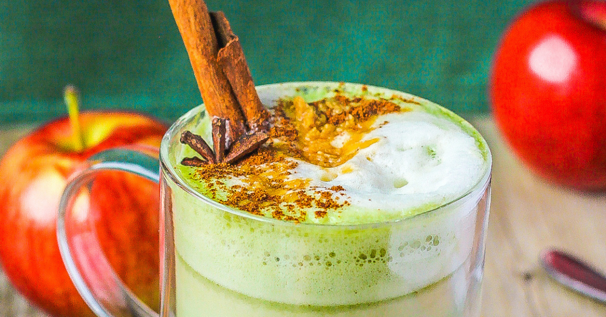 Matcha latte pomme et avoine