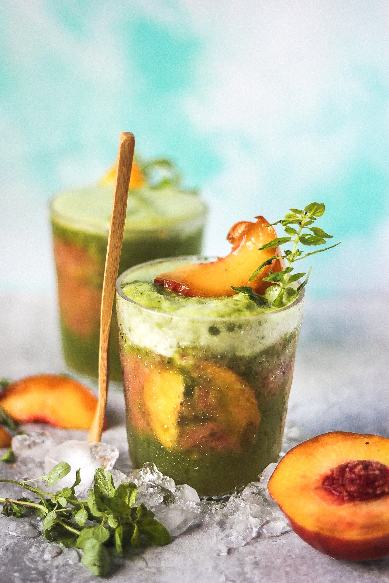Slush matcha-pêche