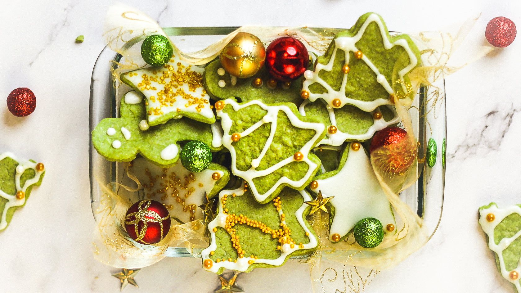 Matcha Christmas Cookies