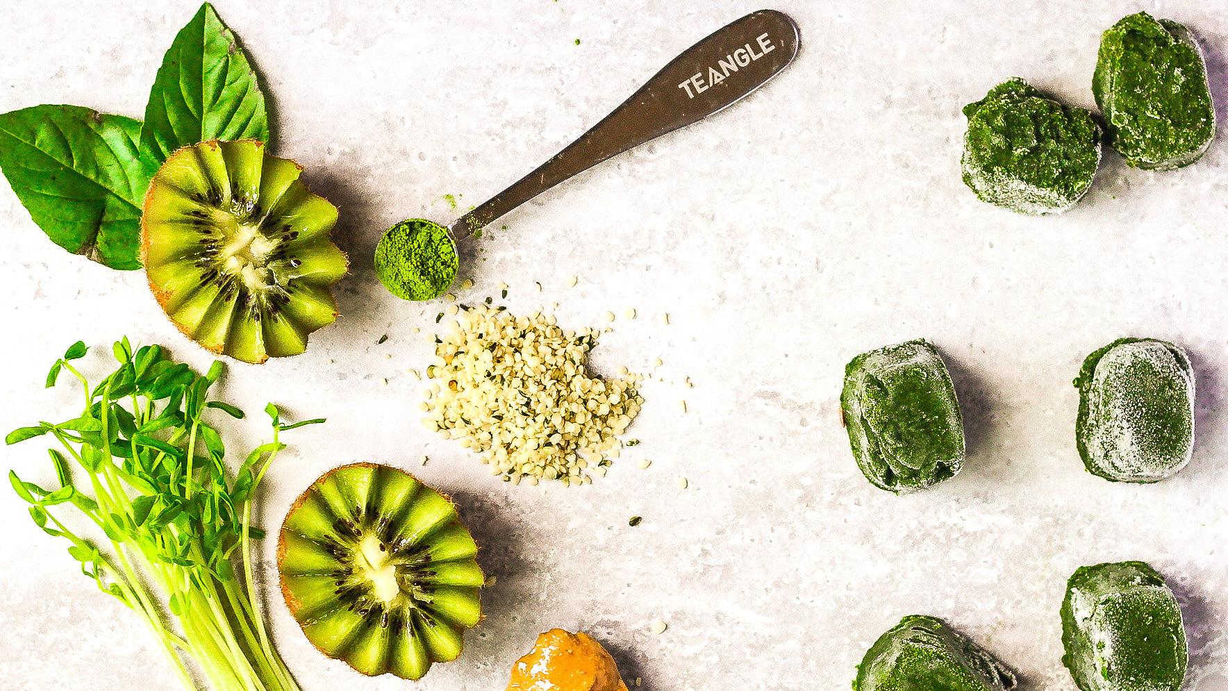 Cubes de smoothie au matcha 