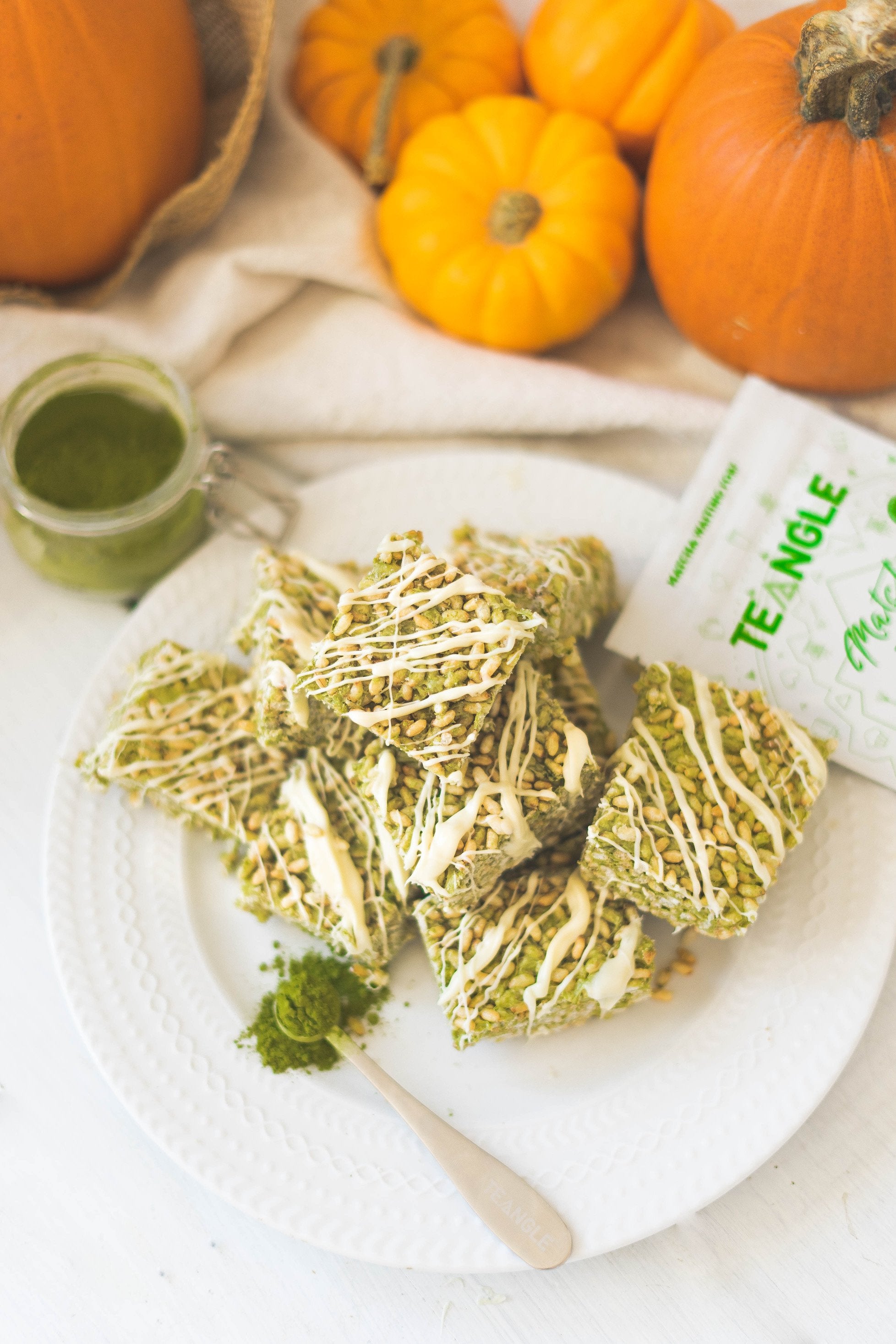Teangle Matcha Rice Krispies Squares